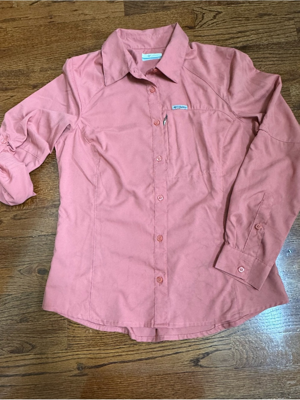 Women’s Columbia Coral Omni Shield Button-Down Shirt size Small